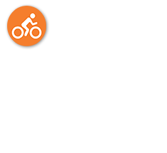 Live Well logo - Person on a Bicycle