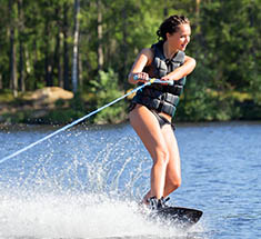 girl wakeboarding