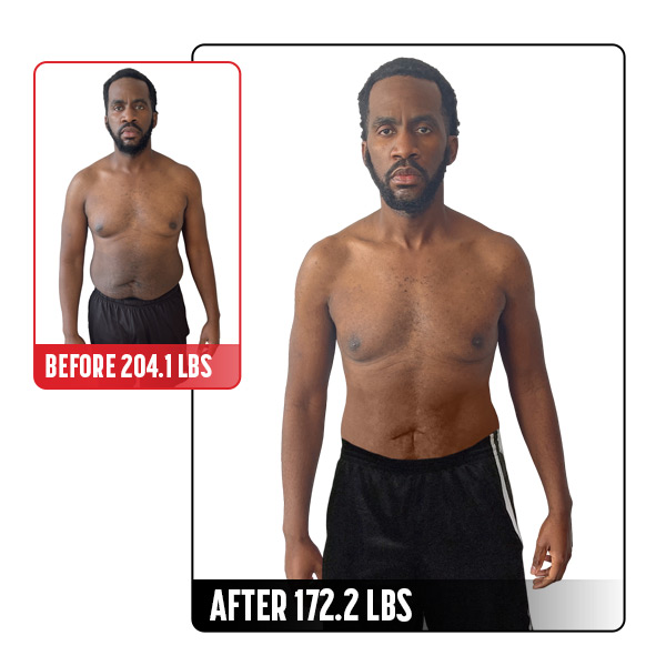 30-Day Challenge Men's Weight Loss Grand Prize Winner Before and After Images