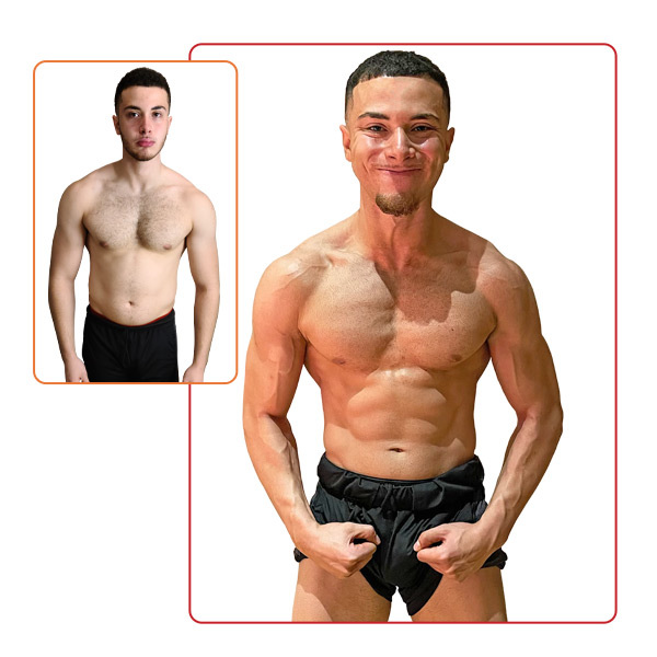 60-Day Challenge Men's Muscle Building Grand Prize Winner Before and After Images