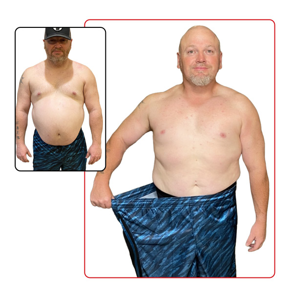 90-Day Challenge Men's Weight Loss Grand Prize Winner Before and After Images