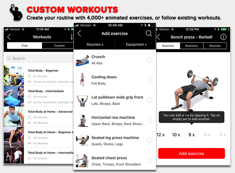 XSport Fitness app workout
