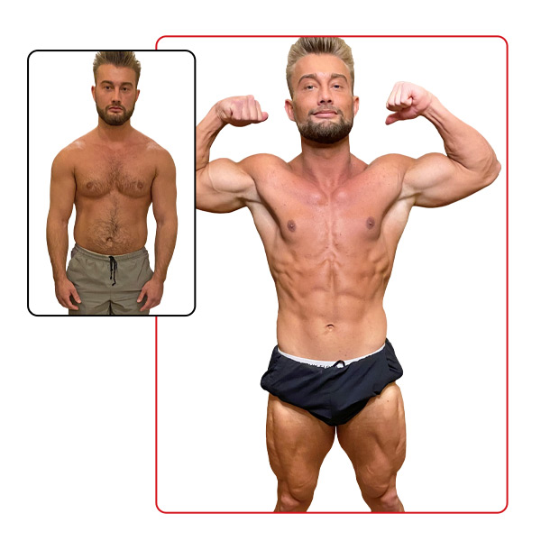 GFC Men's Muscle Building Grand Prize Winner Before and After Images