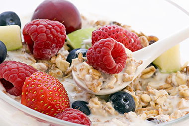 granola cereal with fruit